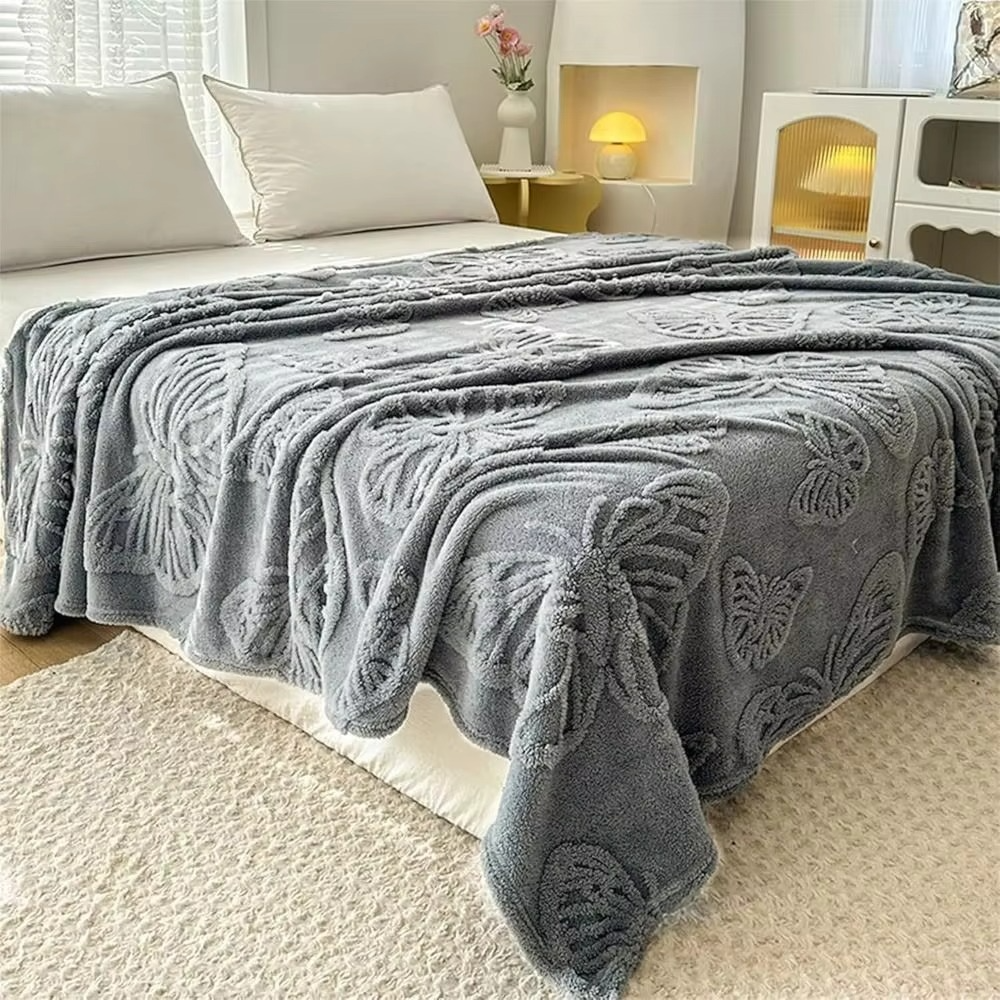 Double Sided Cooling Blanket with Breathable Cold Effect and 3D Butterfly Jacquard Design | Kalsten