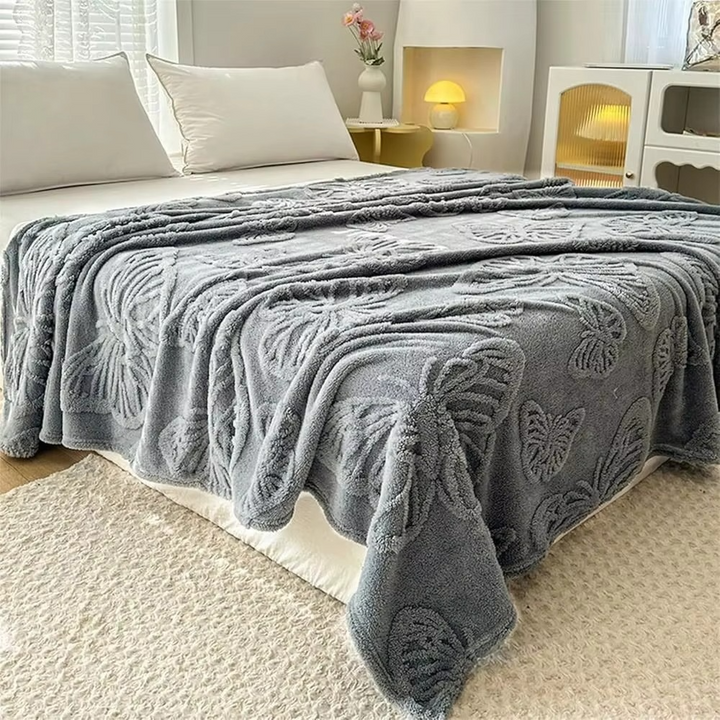 Double Sided Cooling Blanket with Breathable Cold Effect and 3D Butterfly Jacquard Design | Kalsten