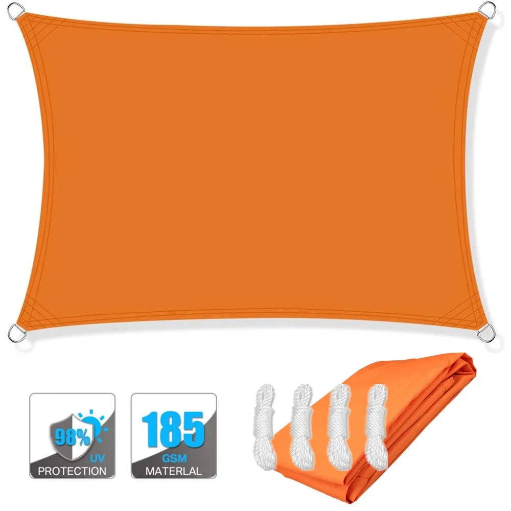 Kalsten | Waterproof Rectangular Sun Shade Sail with UV Protection & Mounting Kits – ShadeGuard