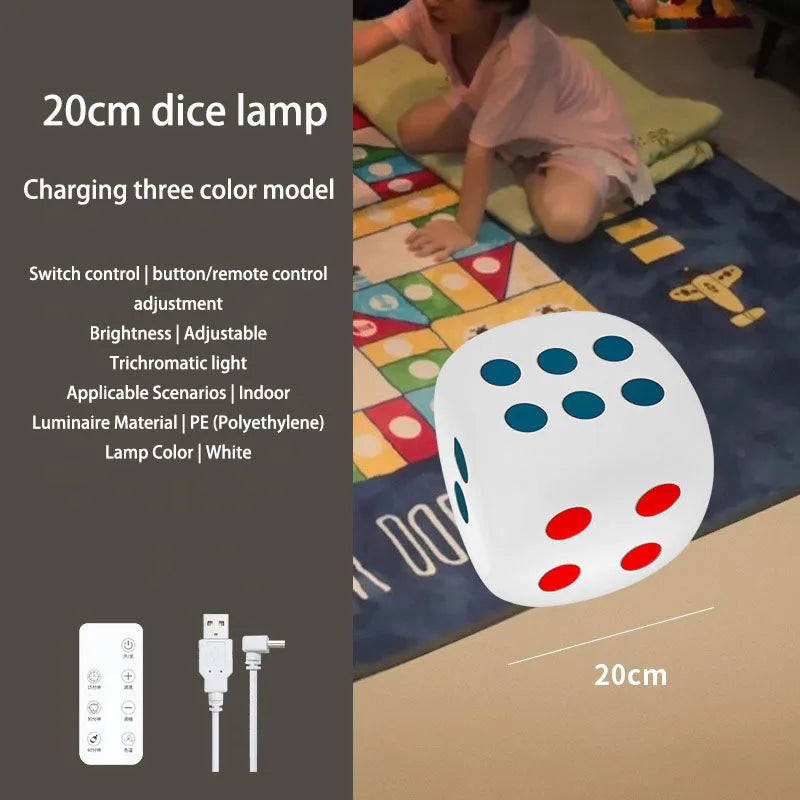 Huge Dice Bedside Atmosphere Floor Table Lamp | Kalsten
