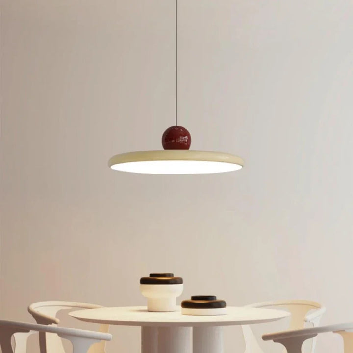 Nordic Cream Flying Saucer Pendant Light – Modern LED Light for Living Room, Bedroom, and Restaurant, 20/30cm | Kalsten