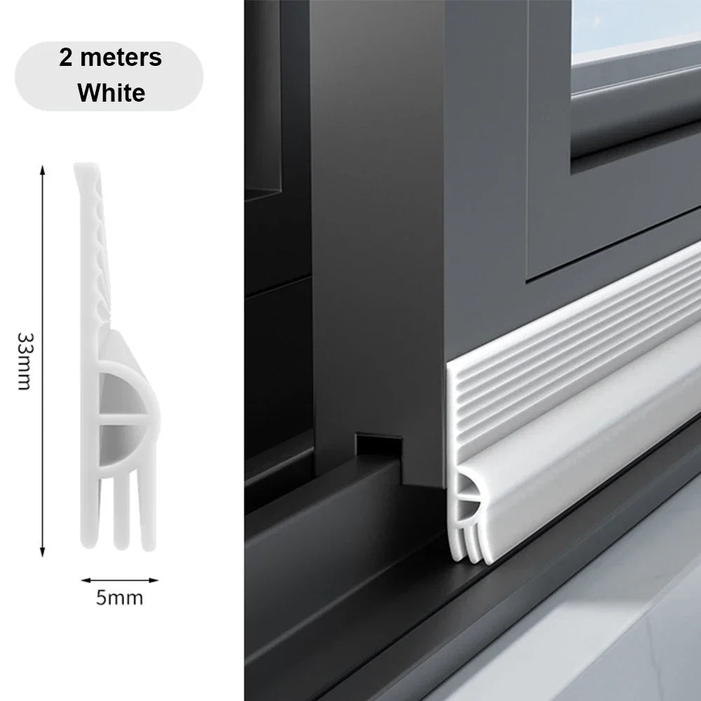 Kalsten | ThermoBlock Door Seal | PVC Draft Stopper | Noise Protection | 2m Cuttable