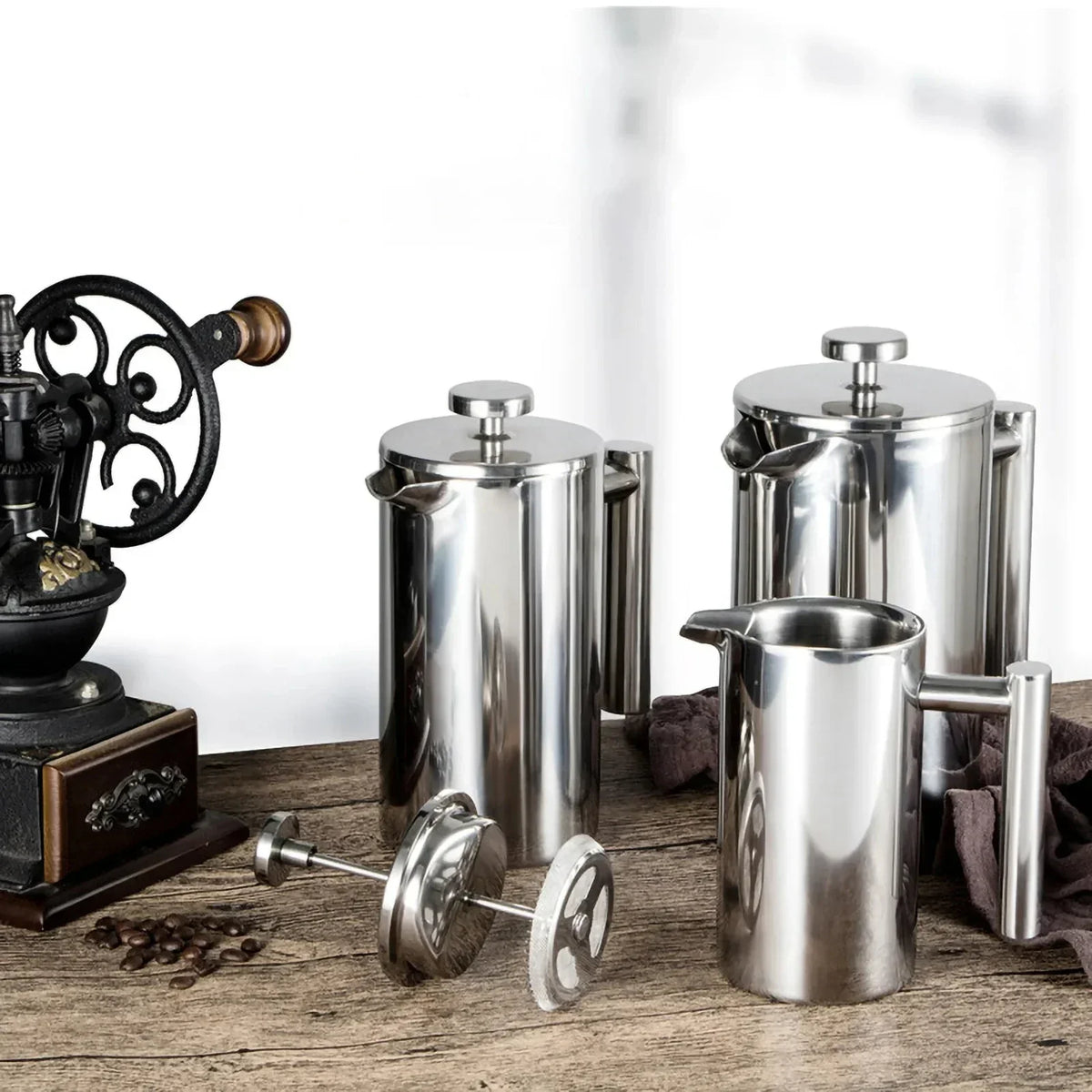 BowLift | Stainless Steel French Press Coffee Maker