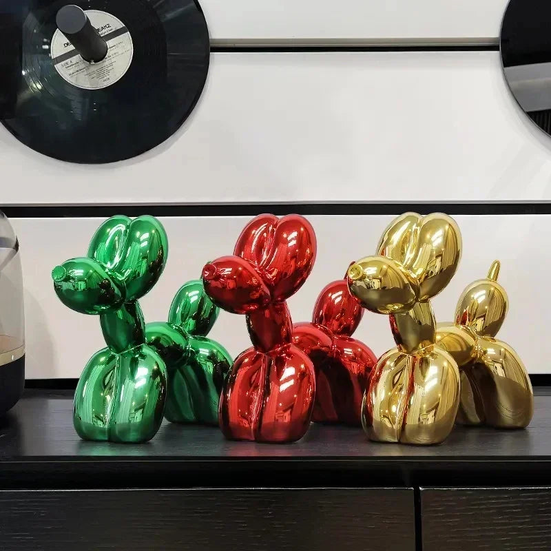 Brehn | Nordic Balloon Dog Sculpture Resin Animal Ornament Art Sculptures and Figurines Handicraft Home Decoration Room Desktop Accessories