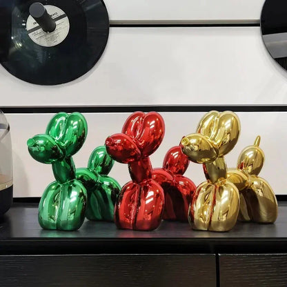 Brehn | Nordic Balloon Dog Sculpture Resin Animal Ornament Art Sculptures and Figurines Handicraft Home Decoration Room Desktop Accessories