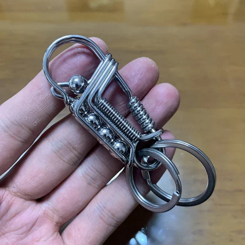 Iron Weave Stainless Matte-Finish Keychain | Kalsten