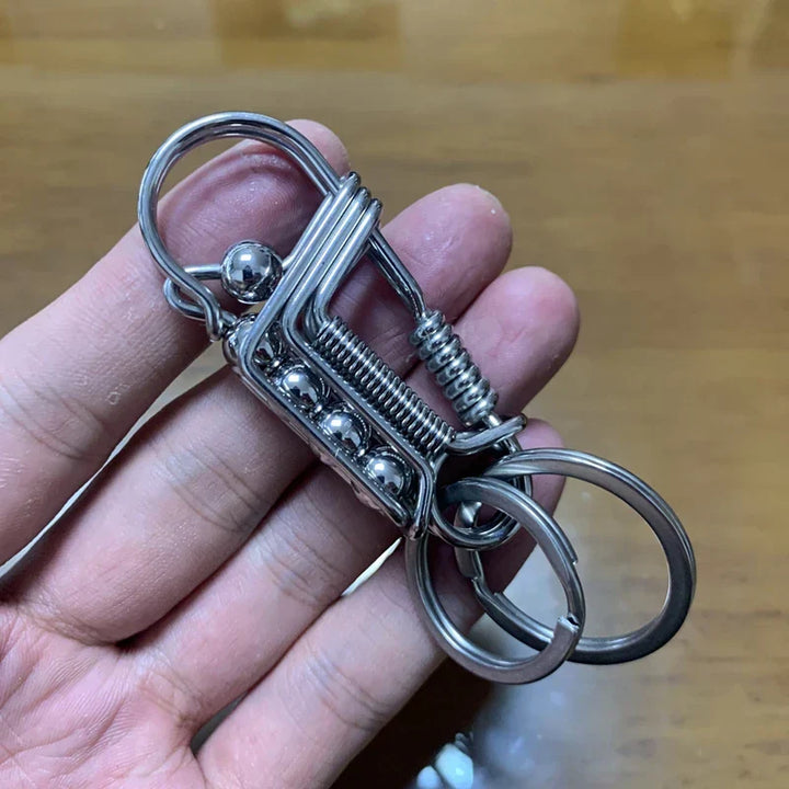 Iron Weave Stainless Matte-Finish Keychain | Kalsten