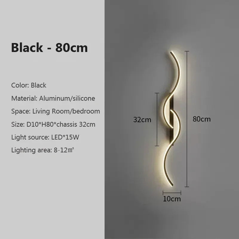 Modern LED Wall Lamp – Contemporary Wall Sconce for Living Room, Bedroom, Dining Room, and Hallway – Up & Down Lighting, Dimmable, Touch Switch, Indoor Home Decoration | Kalsten