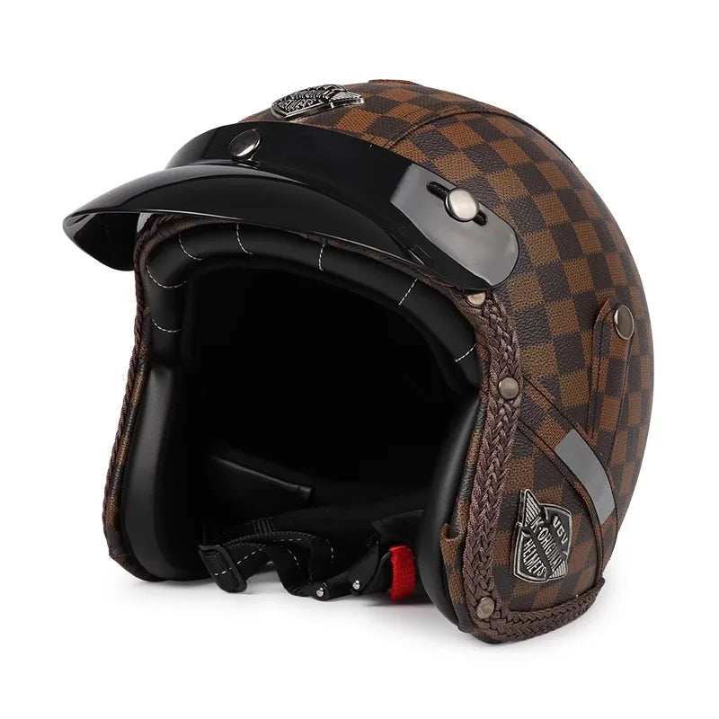 Kalsten | Retro Motorcycle Helmet – Kael – (Open Face 3/4)