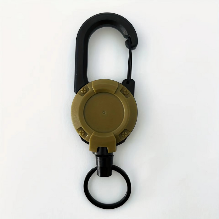 Kalsten | Heavy-Duty Tactical Retractable Keychain – Multi-Use Outdoor Carabiner Tool
