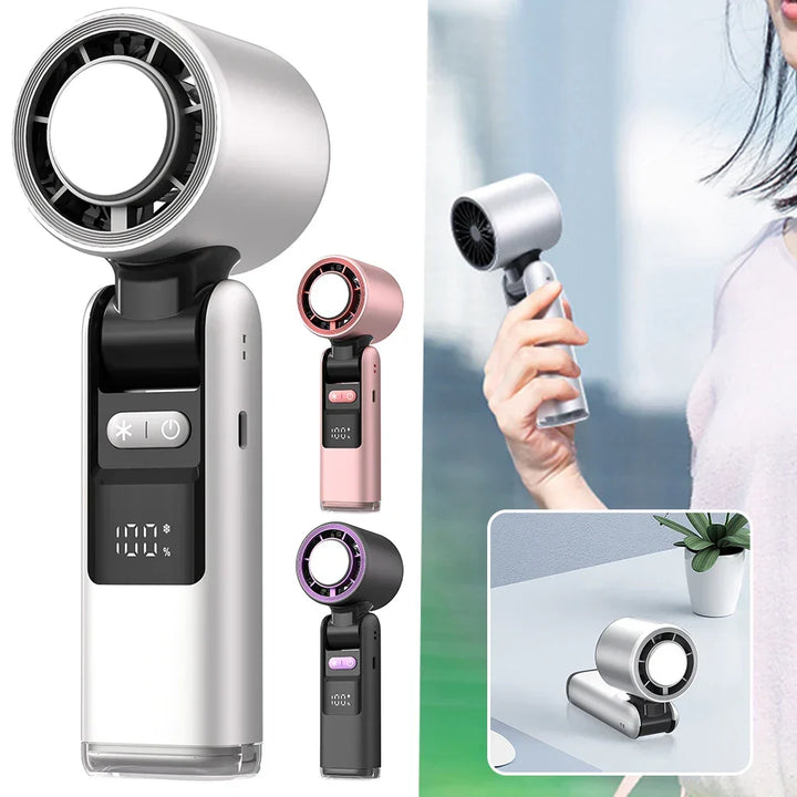 Mini handheld fan with 100 wind levels and digital display | Kalsten