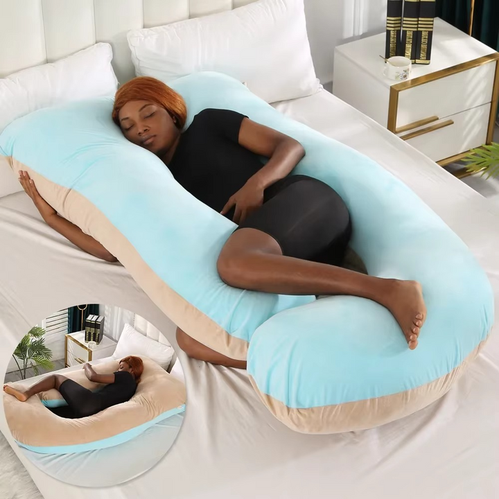 Kalsten | J-Shaped Maternity Support Pillow for Side Sleeping and Breastfeeding