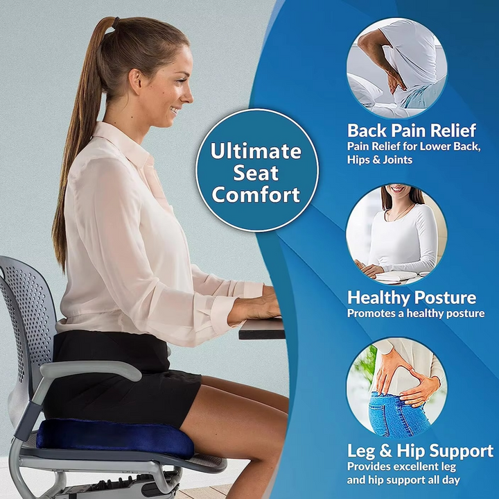Kalsten | Gel Seat Cushion with Memory Foam and Non-Slip Support for Office, Car, and Home