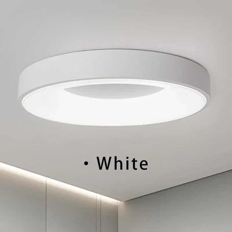 Modern Macaron LED Ceiling Light – Adjustable Circular Design with Remote Dimming for Bedroom, Living Room, and Corridor | Kalsten
