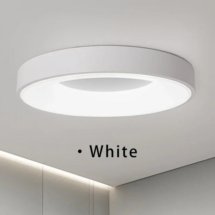 Modern Macaron LED Ceiling Light – Adjustable Circular Design with Remote Dimming for Bedroom, Living Room, and Corridor | Kalsten
