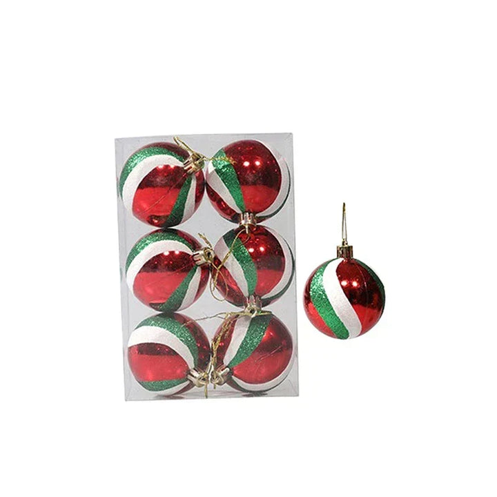 Elegant Snowflake Christmas Baubles Set – High-quality Christmas ornaments in red, white and gold, perfect for festive tree decoration at Christmas | Kalsten