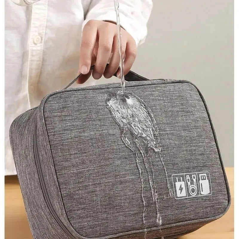 Kalsten | ORGAZIP Tech Organizer | Large Cable Bag for Travel | Waterproof & Multifunctional | For Power Banks, Cables & Accessories