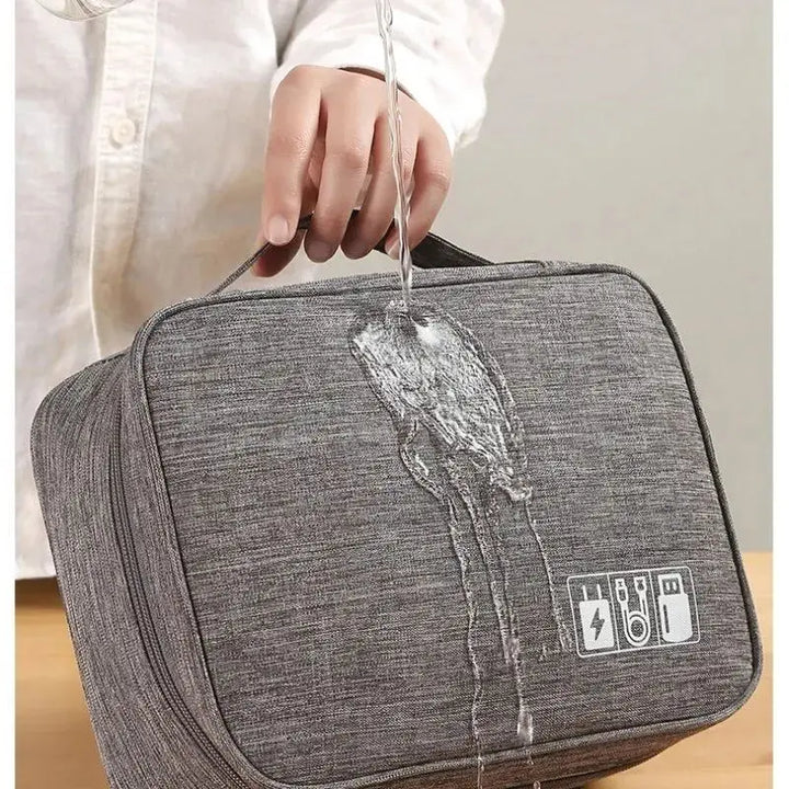 Kalsten | ORGAZIP Tech Organizer | Large Cable Bag for Travel | Waterproof & Multifunctional | For Power Banks, Cables & Accessories
