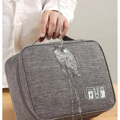 Skanto | ORGAZIP Tech Organizer | Large Cable Bag for Travel | Waterproof & Multifunctional | For Power Banks, Cables & Accessories