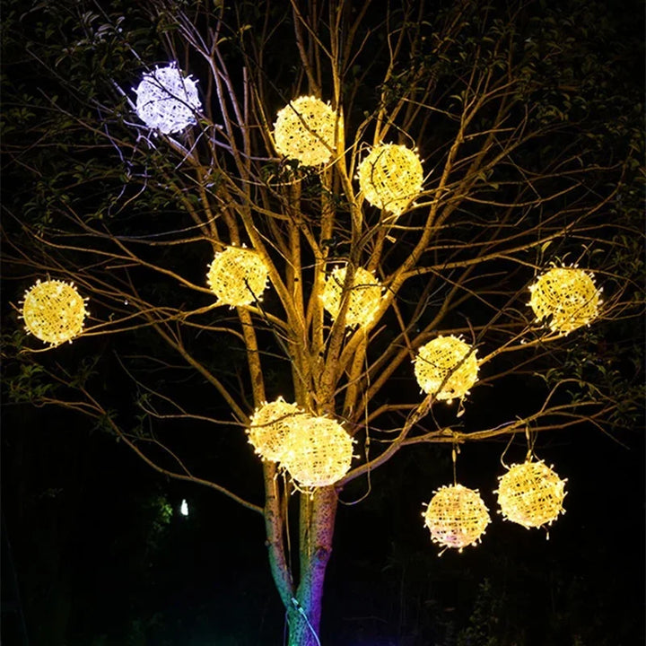 LED Rattan Ball String Lights – Decorative Outdoor Lighting for Gardens and Parties | Kalsten