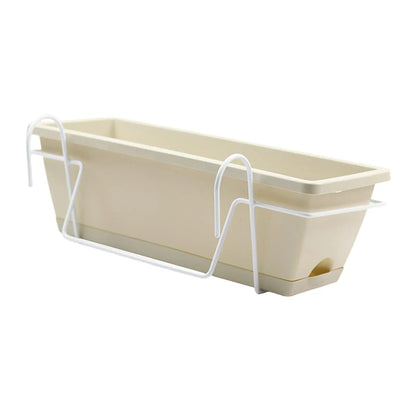 BowLift | Plantivo Railing Planter Box | With Hooks & Drain Tray | 8L Capacity | Weatherproof