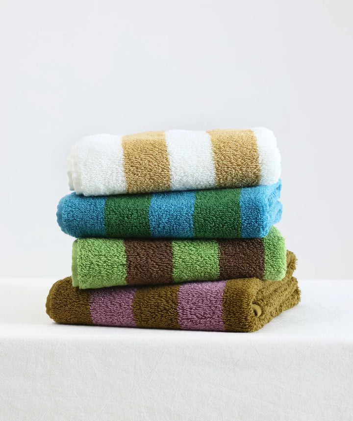 RetroStripe Luxe Cotton Towel – Striped Cotton Towel in Hotel Quality | Kalsten