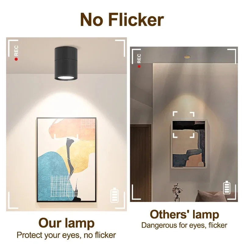 Modern LED Wall Lamp – Round Surface Mounted Downlight with Neutral, Cool, & Warm Light Options for Kitchen, Bedroom, Dining Room, and More | Kalsten
