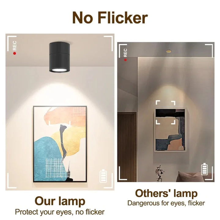 Modern LED Wall Lamp – Round Surface Mounted Downlight with Neutral, Cool, & Warm Light Options for Kitchen, Bedroom, Dining Room, and More | Kalsten