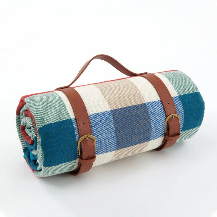 Picnic blanket water-repellent with leather carrying strap | Kalsten