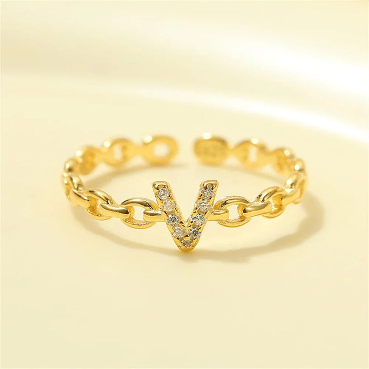 Kalsten | Dainty Diamond Letter Initial Ring