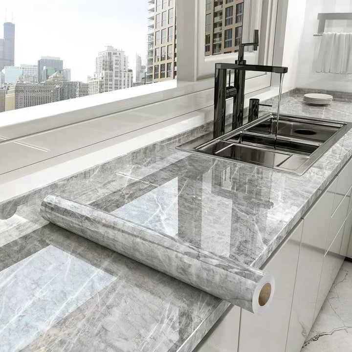 MarbraGuard – Self-adhesive oil-resistant kitchen film Kalsten
