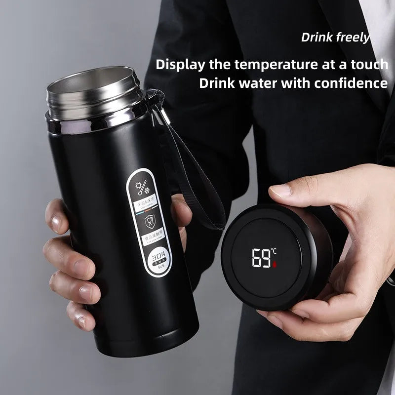 Kalsten | 800ml-1L Stainless Steel Thermos – Portable Vacuum Flask with LED Temperature Display