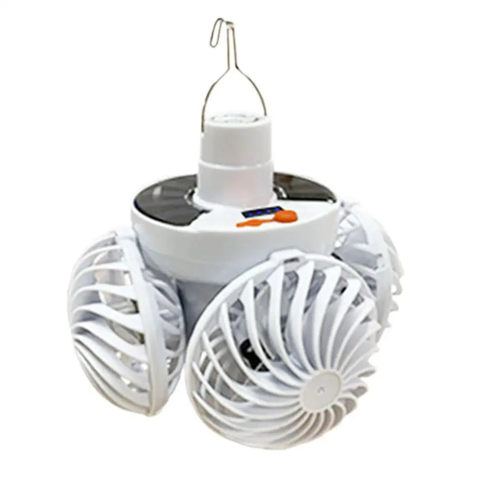 Kalsten | Ventolux Solar Camping Lamp with Fan | Foldable & Portable | 3 Wind Levels & LED Lighting | For Tent, Terrace & Outdoor