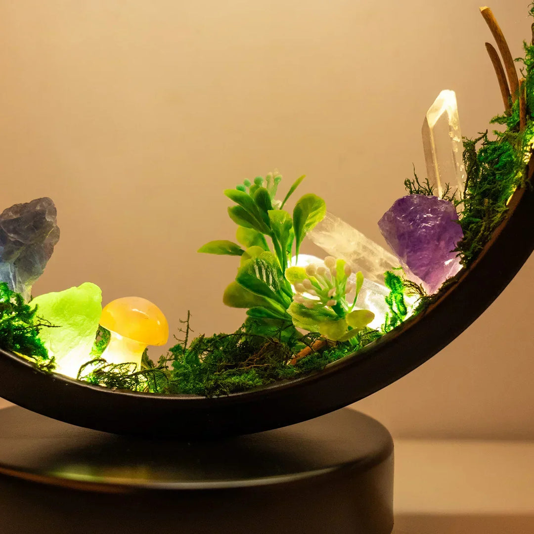 CrystalGlow Luxe Circle Night Lamp | Kalsten