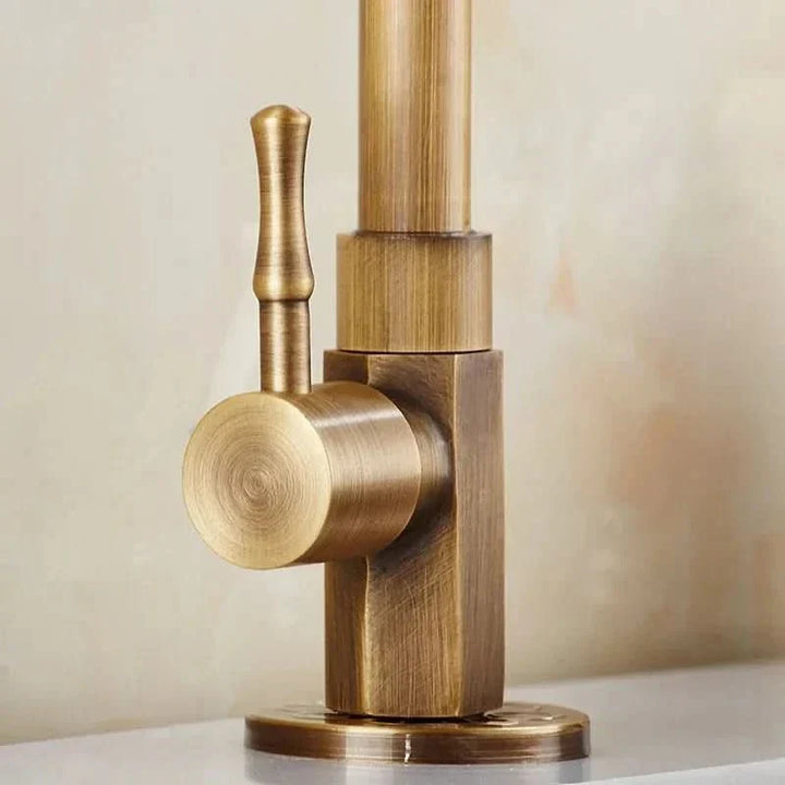 Kalsten | Antique brass swan neck tap for kitchen