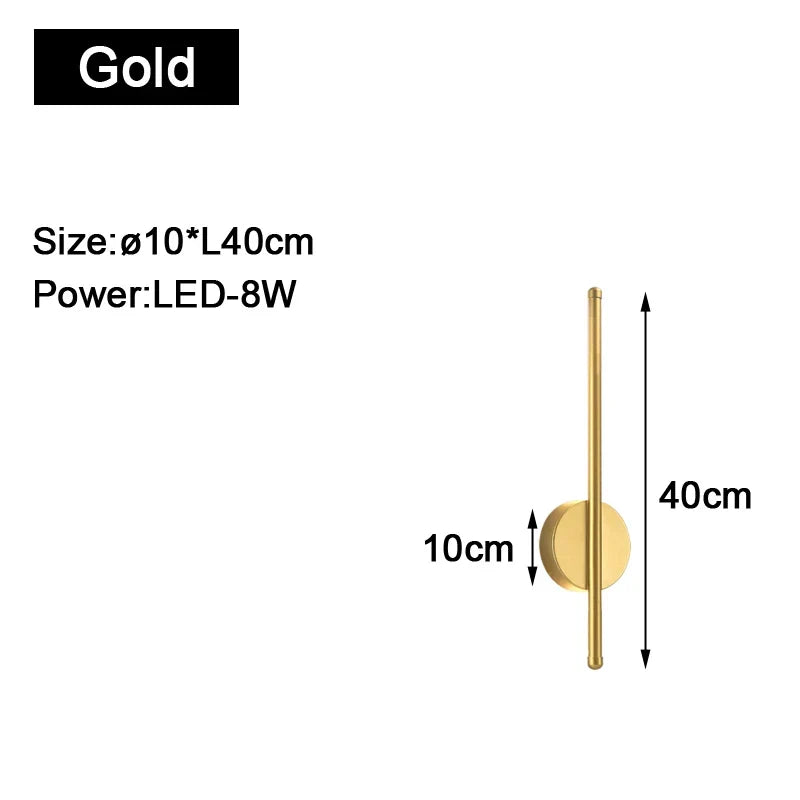 Gold Black Indoor LED Wall Lights: Stylish Illumination for Your Space | Kalsten
