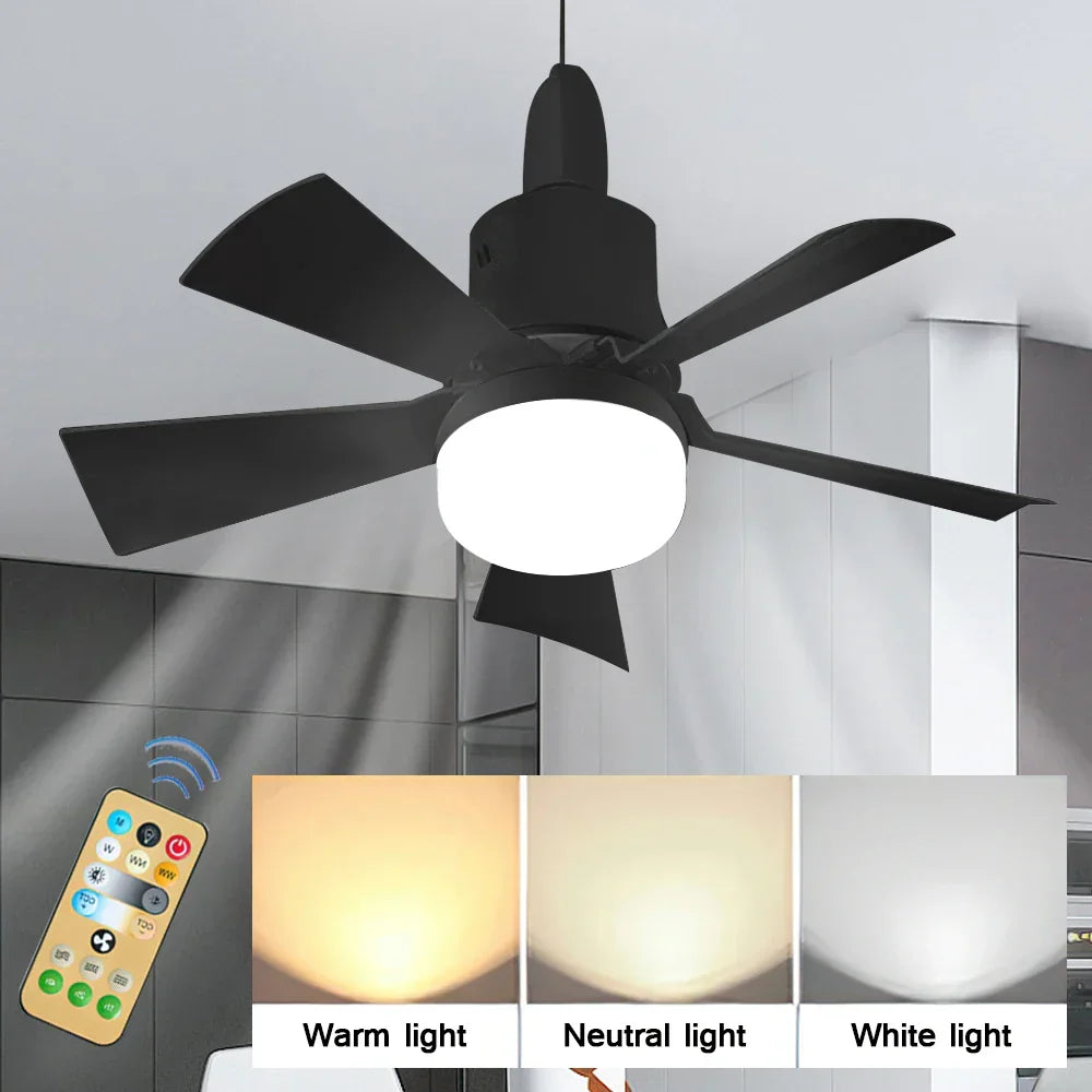 30W E27 Ceiling Fan Light with Remote - LED Dimming Function, Intelligent Silent Fan for Bedroom & Living Room | Kalsten