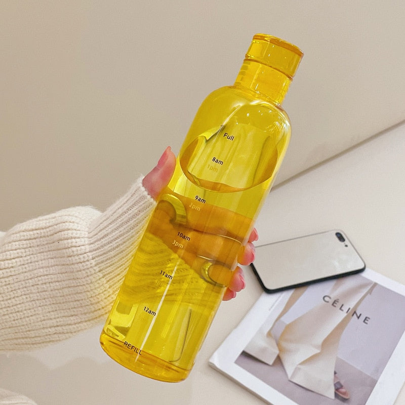 Heat-Resistant Glass Water Bottle – Time Scale Design