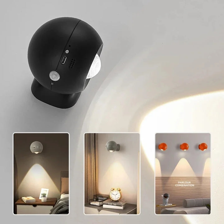Rotating Mini Magnetic Rechargeable Wall Lamp | Kalsten