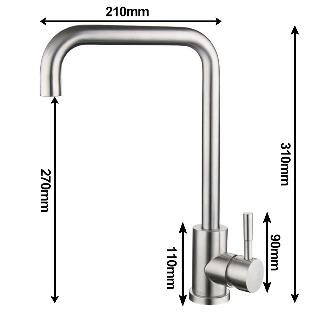 Stainless Steel Faucet – High-Quality, Rust-Free Faucet with Swiveling Spout, Durable and Easy to Clean, Ideal for Modern Kitchens | Kalsten