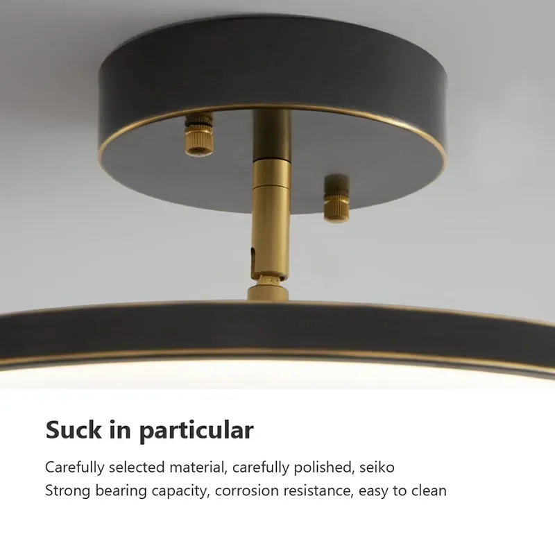 Modern Rotatable LED Ceiling Light – Black and Gold Minimalist Design for Multi-Room Illumination (1-Way, 10-15 sq m Coverage) | Kalsten