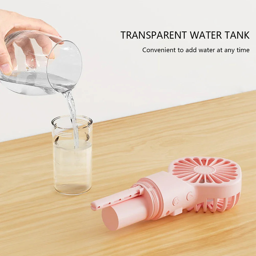 Handheld Mini Air Conditioner USB Rechargeable Portable Humidifier Mist Cooler Cooling Spray Humidifier Fan for Home/Office/Dorm | Kalsten