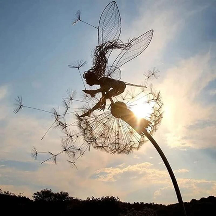 Kalsten | Metal Fairy Garden Sculpture Outdoor Lawn Decor