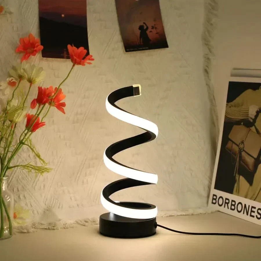Spiral LED Table Lamp – Modern Adjustable Light | Kalsten