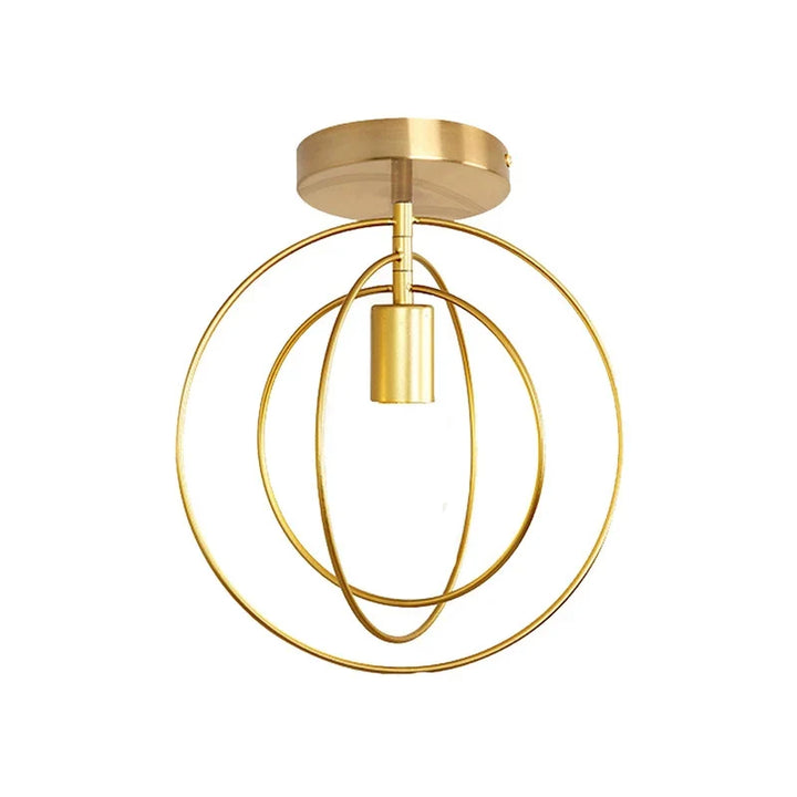 Modern Metal Gold Ceiling Light – Industrial Iron Pendant Lamp for Living Room, Bedroom, Aisle, Loft, E27 Home Lighting Fixture | Kalsten