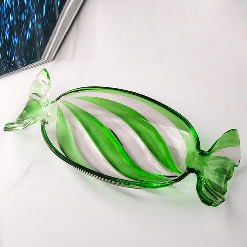 Candy-shaped glass snack plate | Kalsten