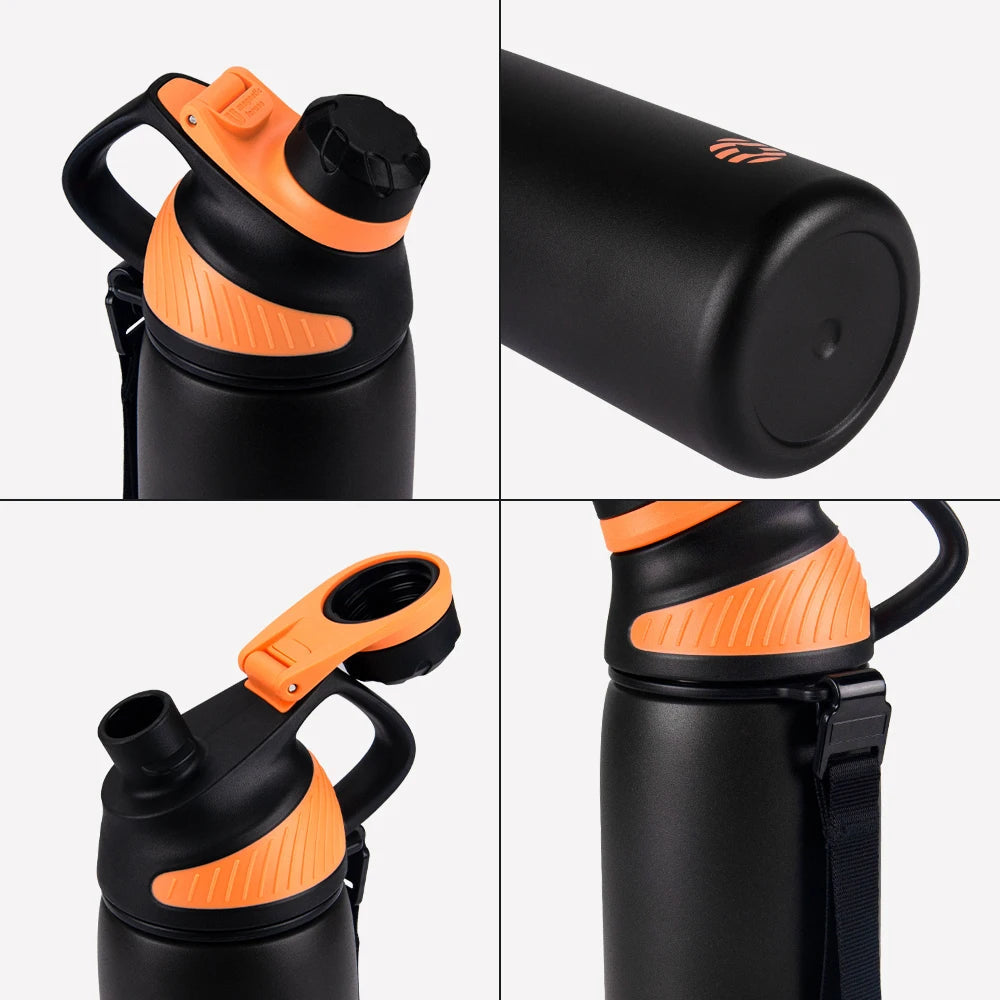 Stainless steel vacuum bottle 1000 ml with magnetic lid | Kalsten