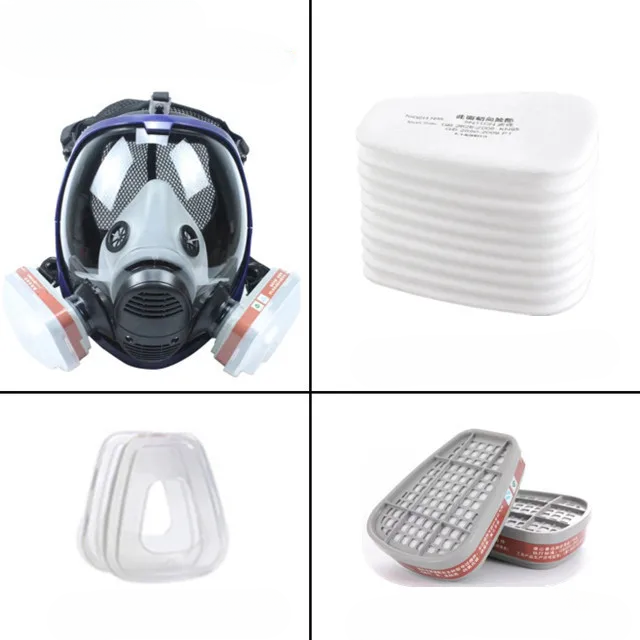 Kalsten | Full Face Respirator Mask with Anti-Fog Lens and Industrial Gas Filters