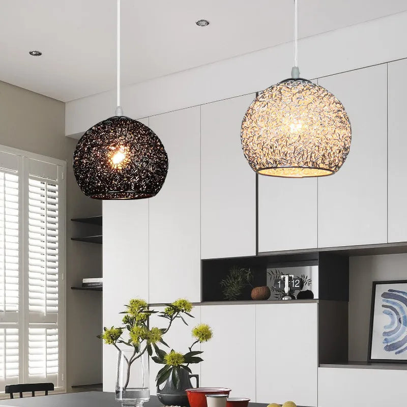 Modern Colorful Round Pendant Light – E27 LED Hanging Lamp for Bedroom, Living Room, Cafe, and Restaurant | Kalsten