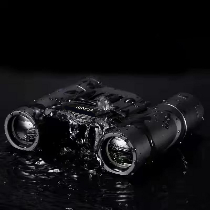 Kalsten | Compact 100x22 HD Binoculars with Long Range BAK4 FMC Optics for Hunting, Sports, Camping, and Travel